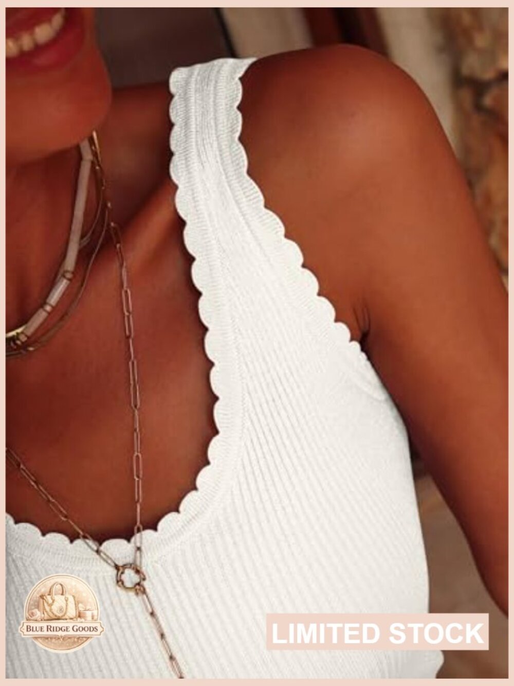 Scoop Neck Ribbed Knit Tank Top Cute Summer Sleeveless Casual T Shirt 2025 - Picture 4 of 7